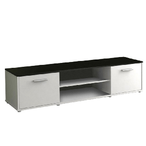 TV stolek/skříňka Zelia 01 (černá+bílá)