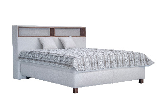 Manželská postel 180 cm Blanář Orson (bílý krém) (s roštem)