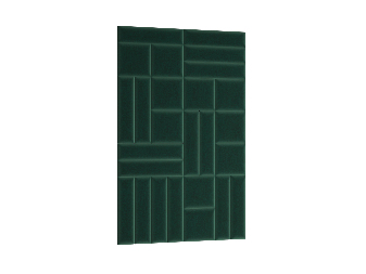 Set 26 čalouněných panelů Quadra 120x195 cm (zelená)