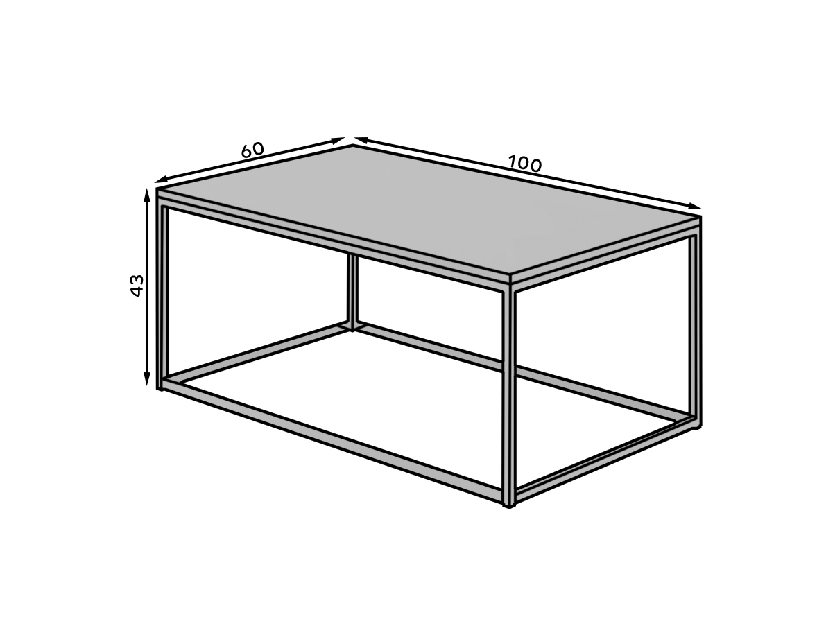 Konferenční stolek Namira (bílá + beton)
