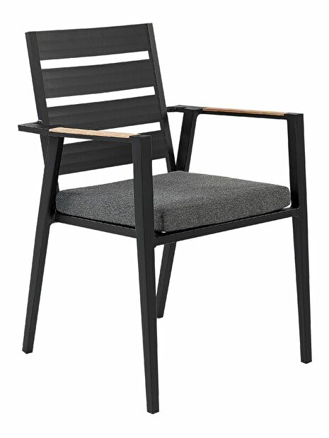 Set 4 ks zahradních židlí Thierry (černá)