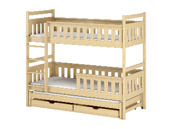 Dětská postel 80 cm KARLA (s roštem a úl. prostorem) (borovice)