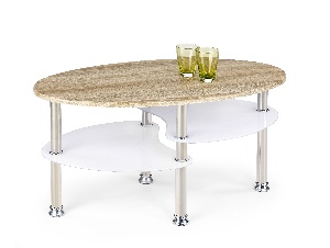 Konferenční stolek Mente (dub sonoma + bílá)
