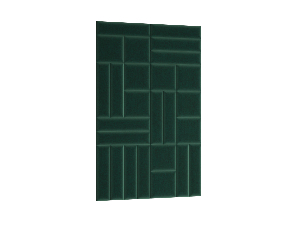 Set 26 čalouněných panelů Quadra 120x195 cm (zelená)
