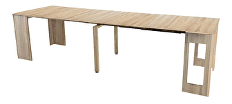 Rozkládací jídelní stůl 60-300 cm Raye (dub + dub) (pro 8 a více osob)