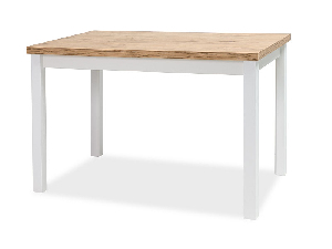 Jídelní stůl Alfred (dub + bílá) (pro 4 osoby)