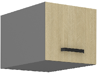 Horní kuchyňská skříňka Scarmi 40 NAGU 36 1F (Antracit + Herringbone scandi)