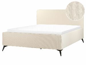 Manželská postel 160 cm Vardel (béžová) (s roštem)