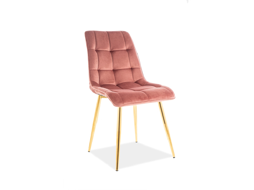 Jídelní židle Charlie (růžová + zlatá)
