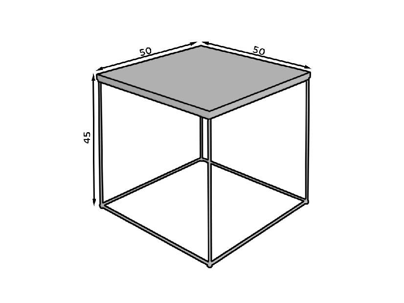 Konferenční stolek Elinas (bílá + beton)