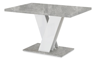 Konferenční stolek Mabea (bílá + kámen)