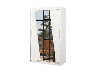 Šatní skříň Tolex (bílá) (se zrcadlem)