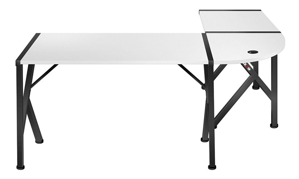 Rohový PC stolek Hyperion 6.3 (černá + bílá)