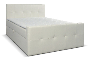 Manželská postel Boxspring 160 cm Annira (bílá)
