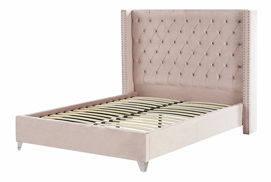 Manželská postel 160 cm Lubbka (růžová)