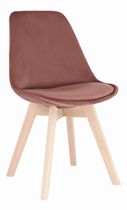 Jídelní židle Blanche (růžová + buk)