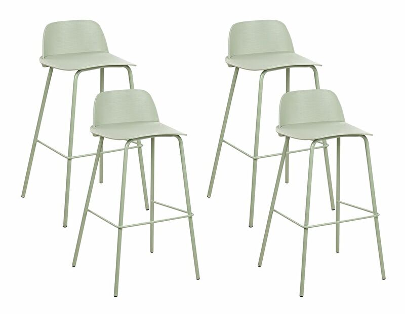 Set 4ks barových židlí Morza (zelená)