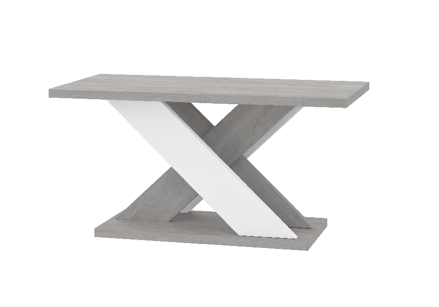 Konferenční stolek Xalin (světle šedá + bílá)