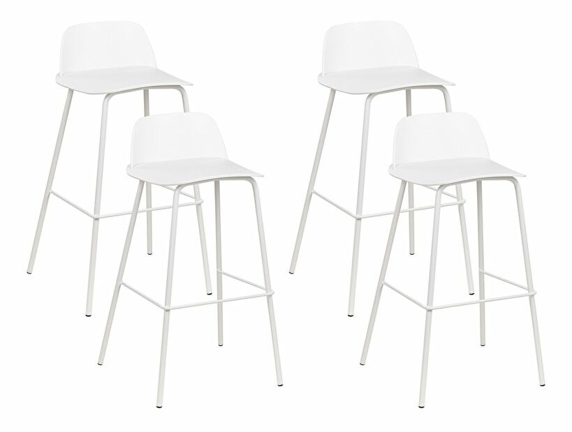 Set 4ks barových židlí Morza (bílá)