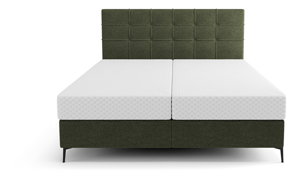 Jednolůžková postel 120 cm Infernus Comfort (tmavě zelená) (s roštem, s úl. prostorem)