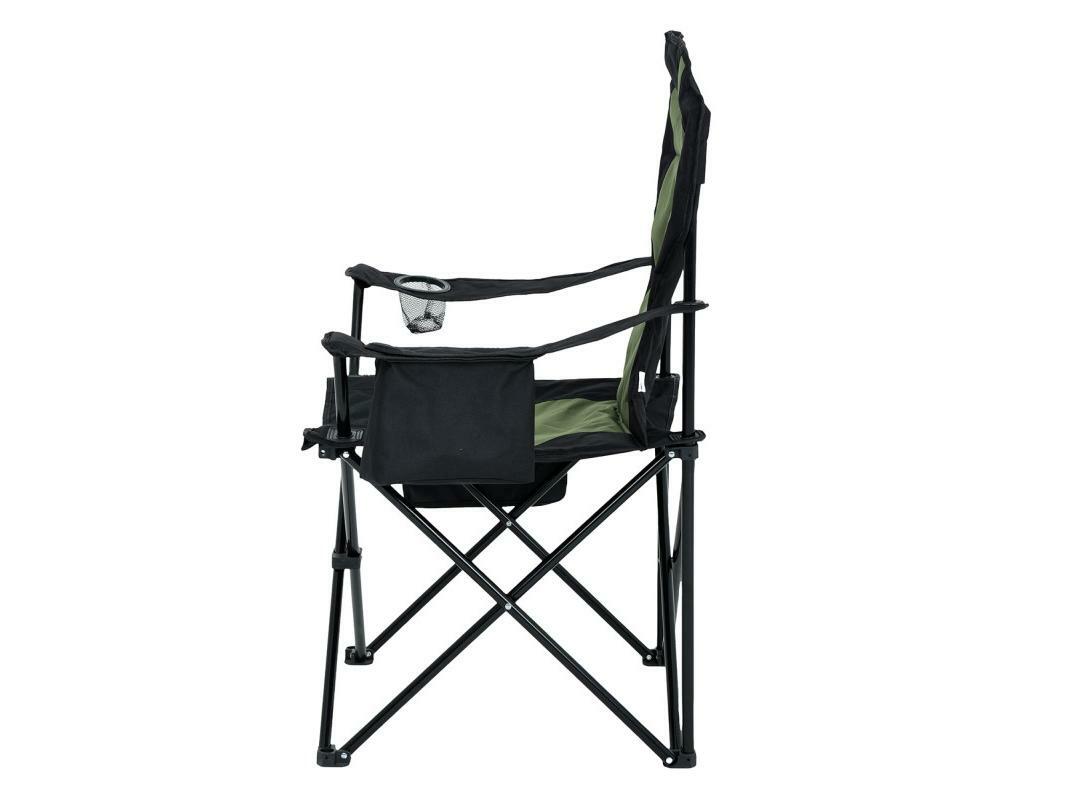Kempová židle Futo (černá + zelená)