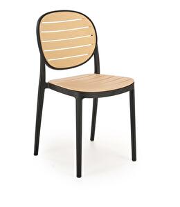 Zahradní židle Karter (černá + naturální)