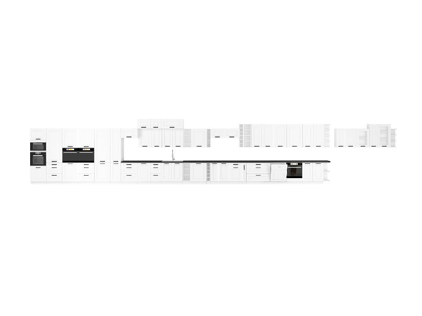 Horní rohová skříňka Lesana 1 (bílá) 58x58 GN-90 1F 