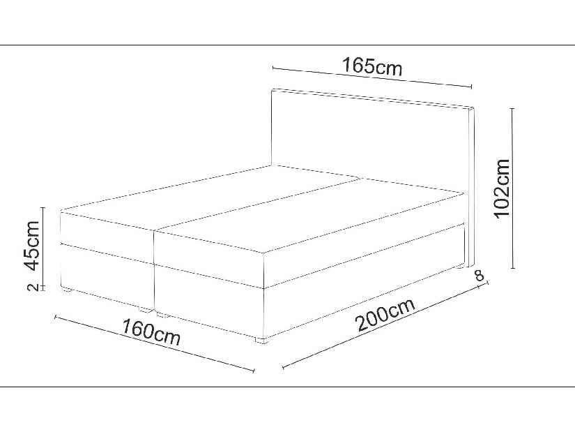 Manželská postel Boxspring 160 cm Fade 4 (tmavě hnědá) (s matrací a úložným prostorem)