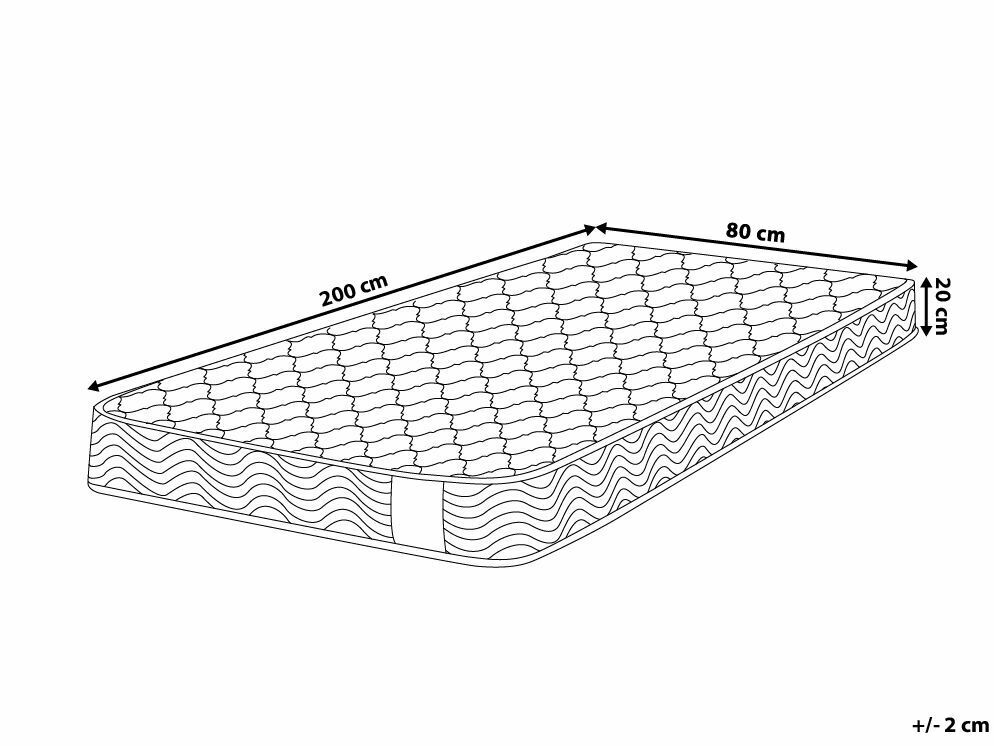 Taštičková matrace 80x200 cm BALAR (středně tvrdý)