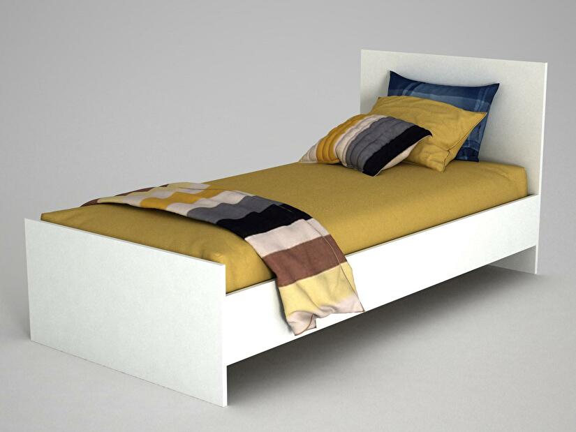 Jednolůžková postel 90 cm Ernesto (bílá)