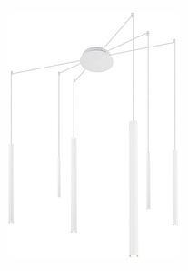 Závěsné svítidlo LED Maes 55006-6 (moderní/designové) (bílá + bílá)
