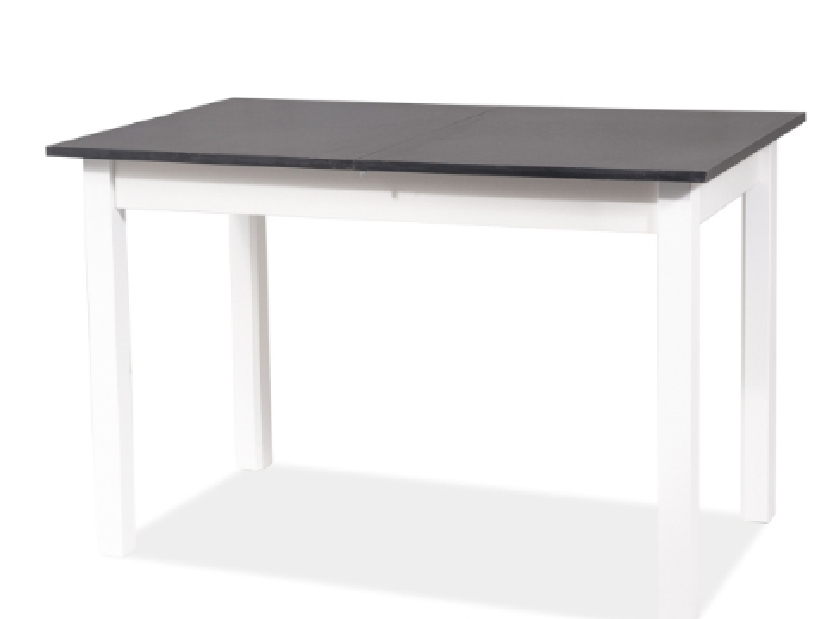 Rozkládací jídelní stůl 100-140x60 Hally (černá + bílá) (pro 4 až 6 osob)