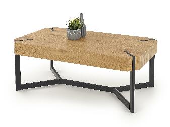 Konferenční stolek Ladolce (dub zlatý + černá)