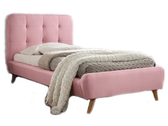 Jednolůžková postel 90 cm Temika (růžová) (s roštem)