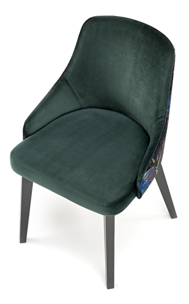 Jídelní židle Edo (černá + zelená)