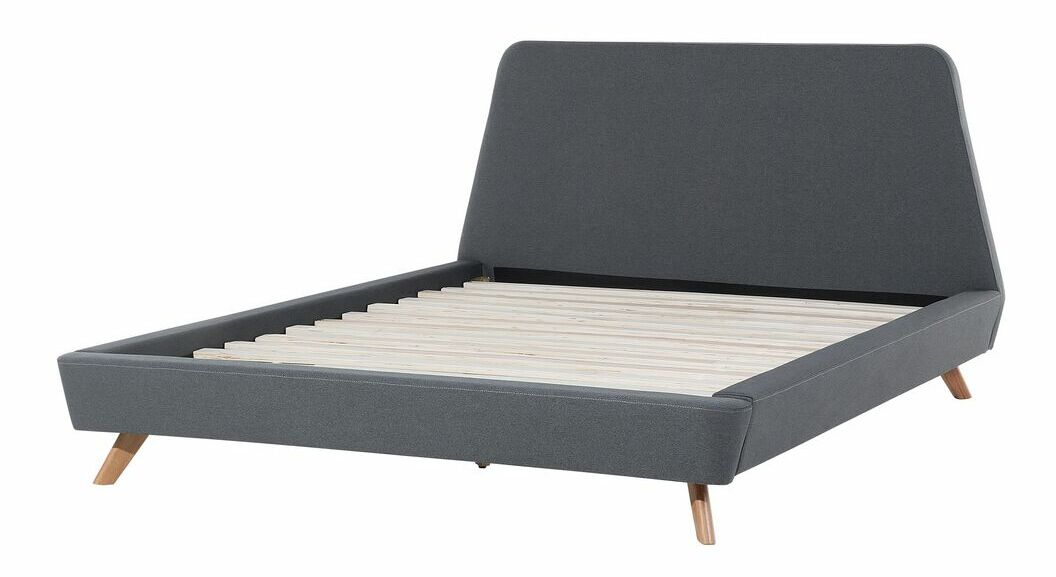 Manželská postel 160 cm VENITO (s roštem) (šedá)