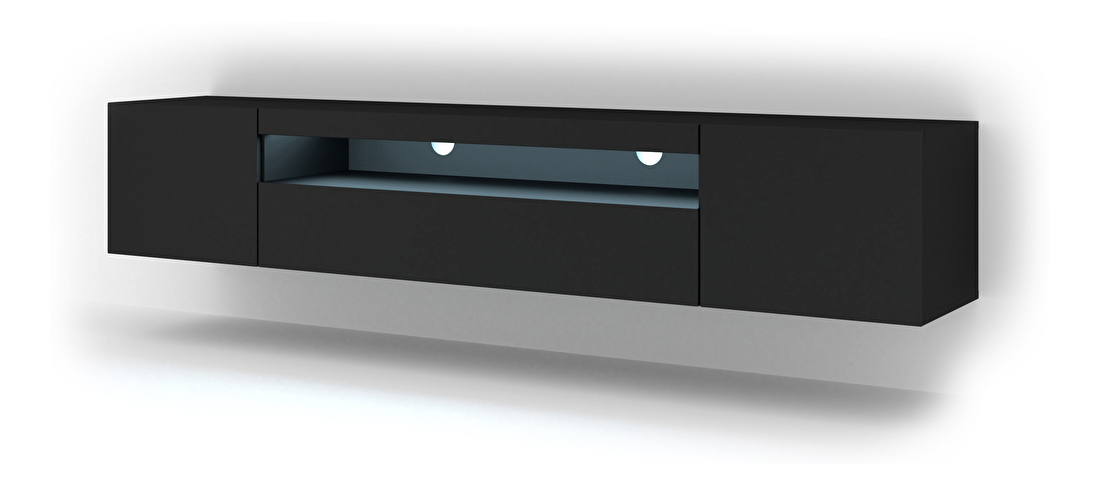 TV stolek/skříňka Aurora 200 (černá matná) (LED)