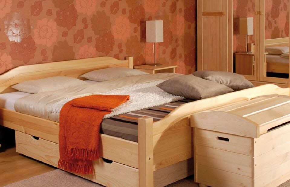 Manželská postel 140 cm LK 118 (masiv)