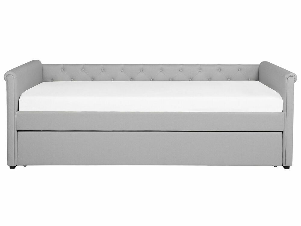 Rozkládací postel 80 cm LISABON (s roštem) (světle šedá)