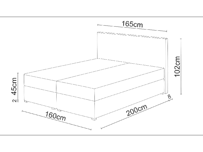 Manželská postel Boxspring 160 cm Fade 1 (mátová) (s matrací a úložným prostorem)