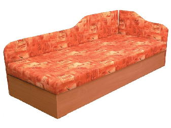 Jednolůžková postel (válenda) 80 cm Eda 4/2 (s pružinovou matrací) (P)