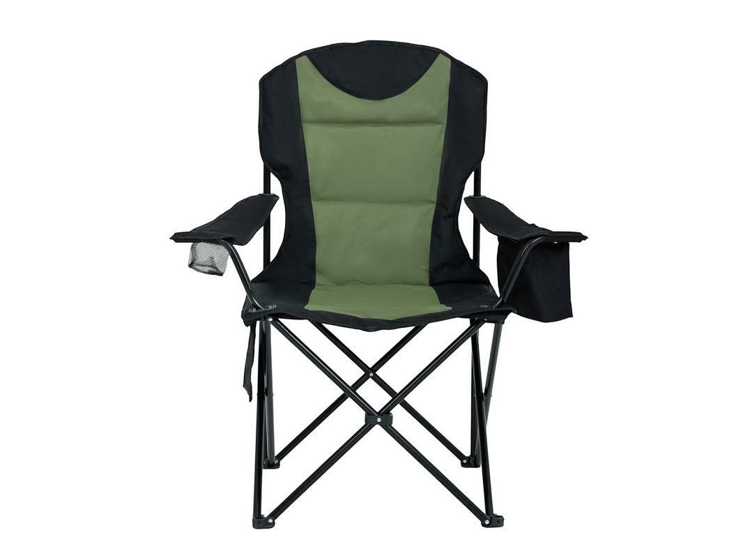 Kempová židle Futo (černá + zelená)