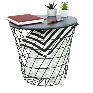 Příruční stolek Bana typ 1 (grafit + černá)
