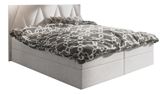 Manželská postel Boxspring 140 cm Fade 3 (béžová) (s matrací a úložným prostorem)
