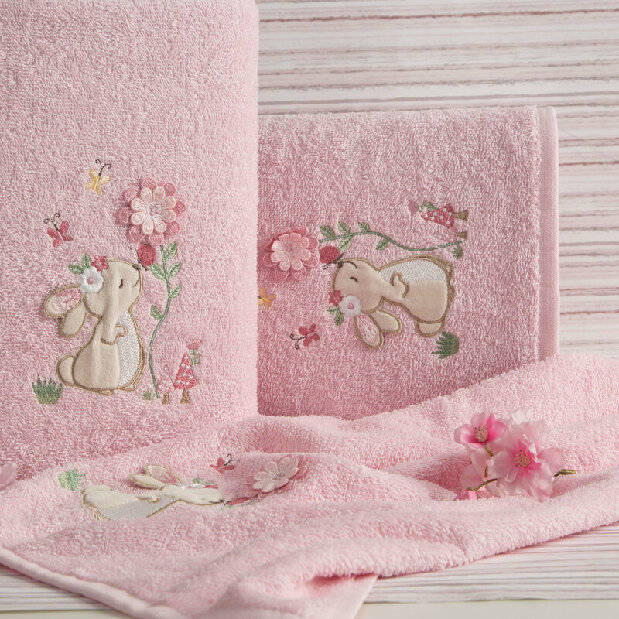 Sada ručníků 50x90 cm Bambino 5 (6 ks) (růžová)