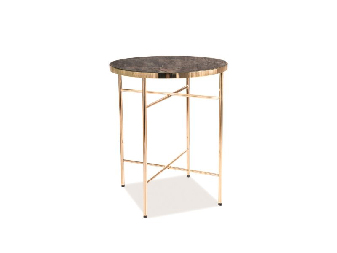 Konferenční stolek Iona (mramor + zlatá)