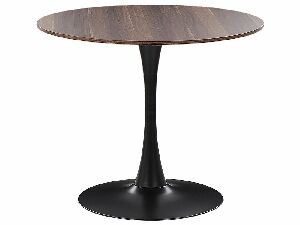 Kulatý jídelní stůl Berylle (tmavé dřevo) (pro 4 osoby)