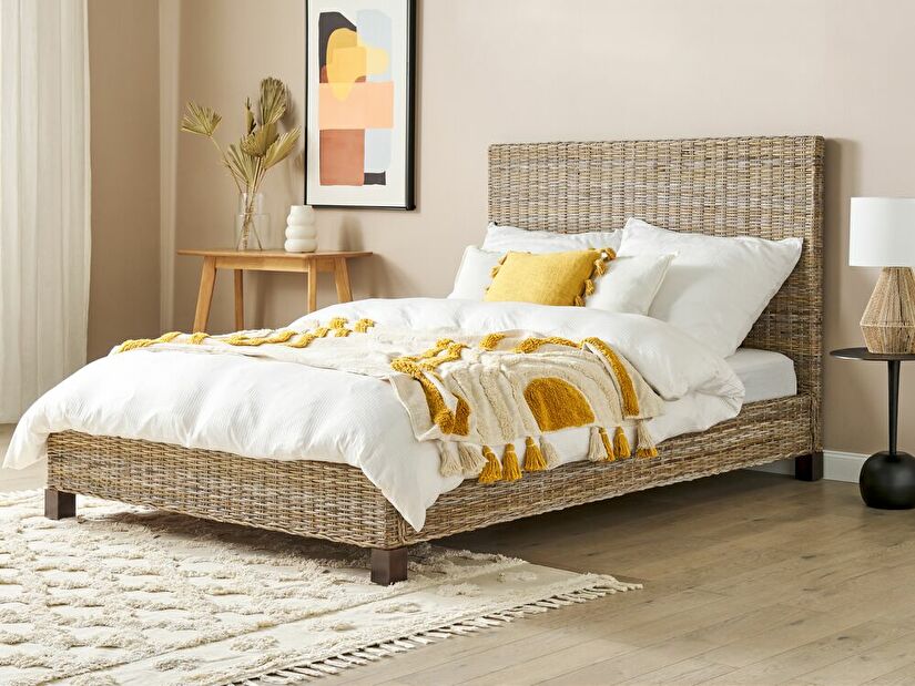 Manželská postel 140 cm Syrma (přírodní) (s roštem)