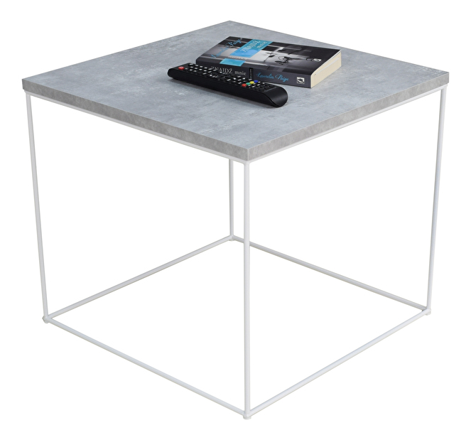 Konferenční stolek Elinas (bílá + beton)