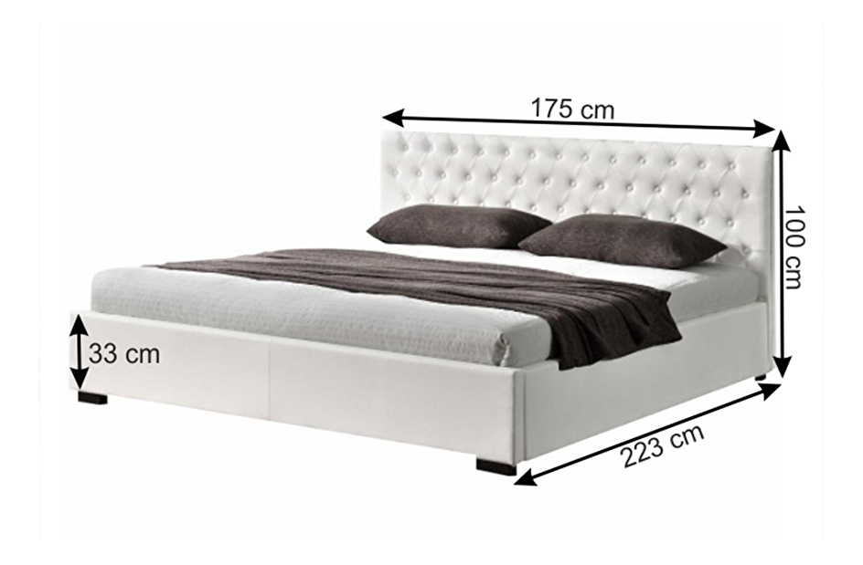 Manželská postel 160 cm Dorippa (s roštem a úl. prostorem)